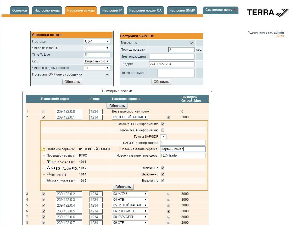 IP cтример телевизионный TERRA sti410C